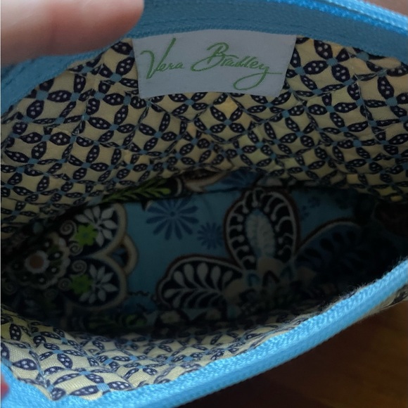Vera Bradley Retired Bali Blue and Green Crossbody Bag with Floral Swirls - Picture 4 of 6